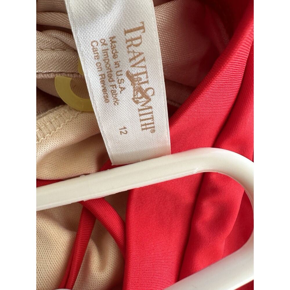Travel Smith Brand Woman's Swimsuit Dress/ Skirt One Piece Red Sz 12 USA - Picture 3 of 6